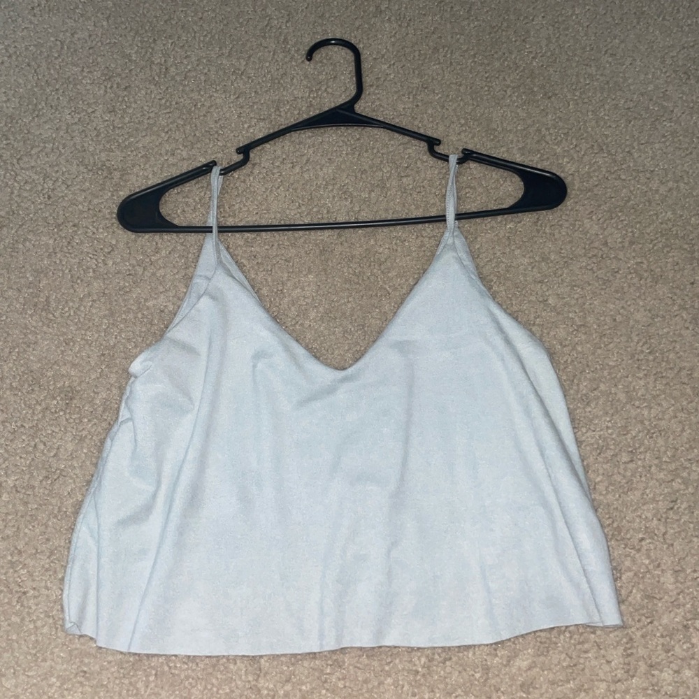 Gray Crop Top